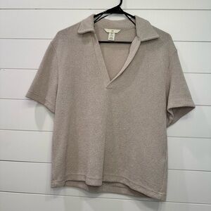 H&M Light Taupe Polo Shirt